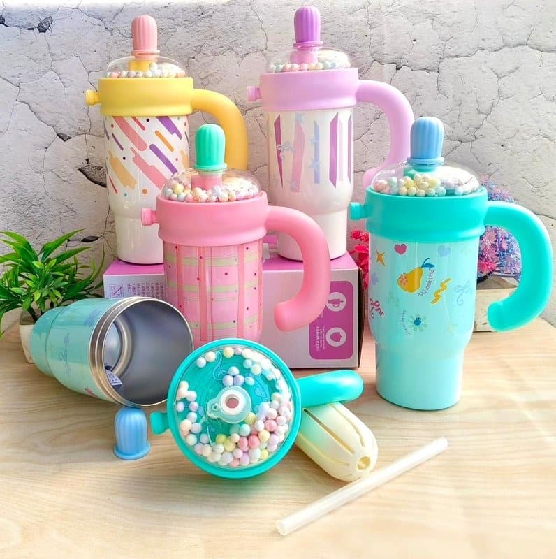 800ml Printed With Handle Tumbler