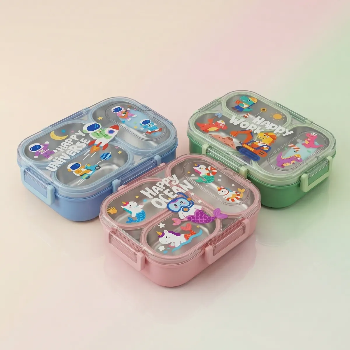 Compartment Cute Cartoon Lunch Box
