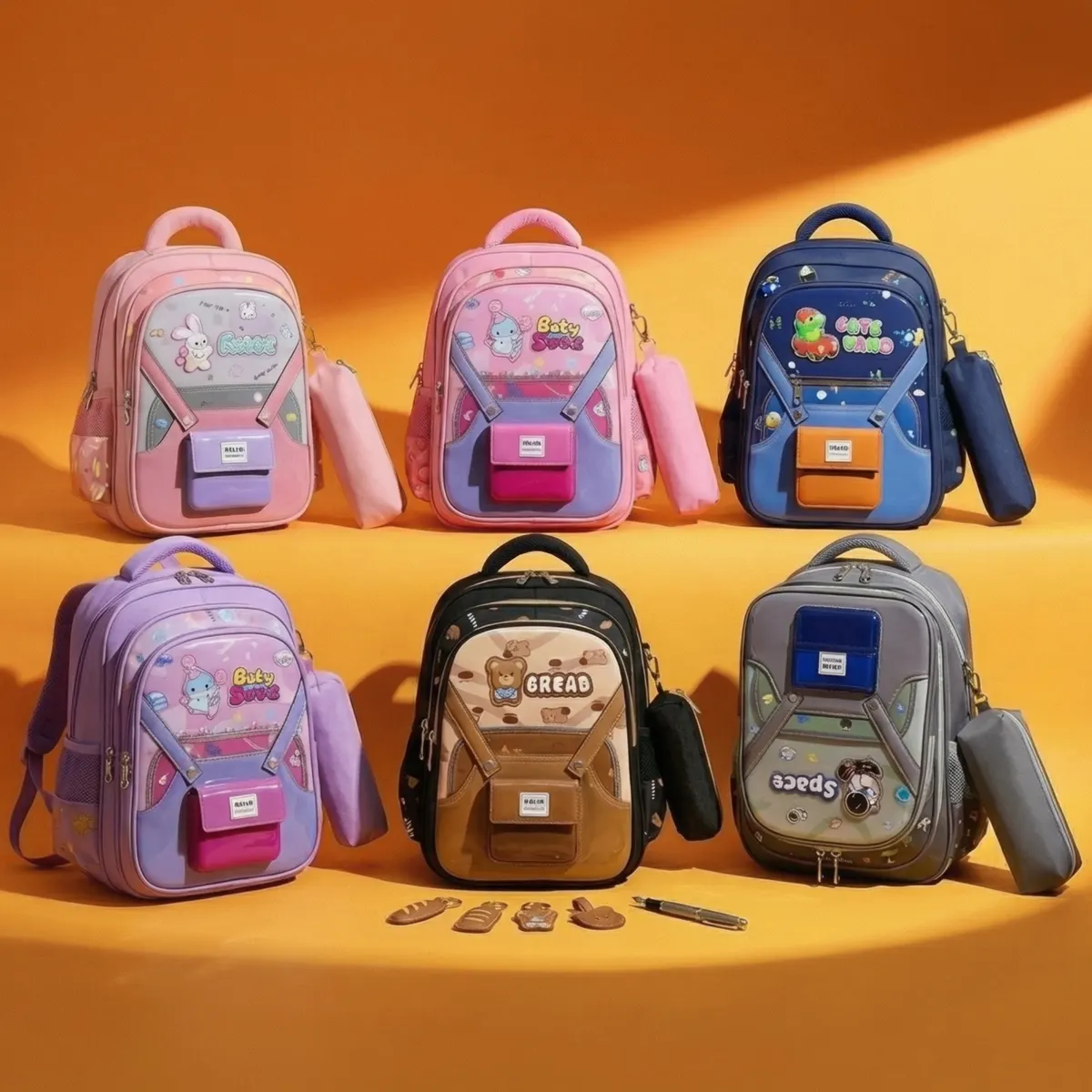 15L KidKik Cloud Charm Kids School Backpack Multi Color