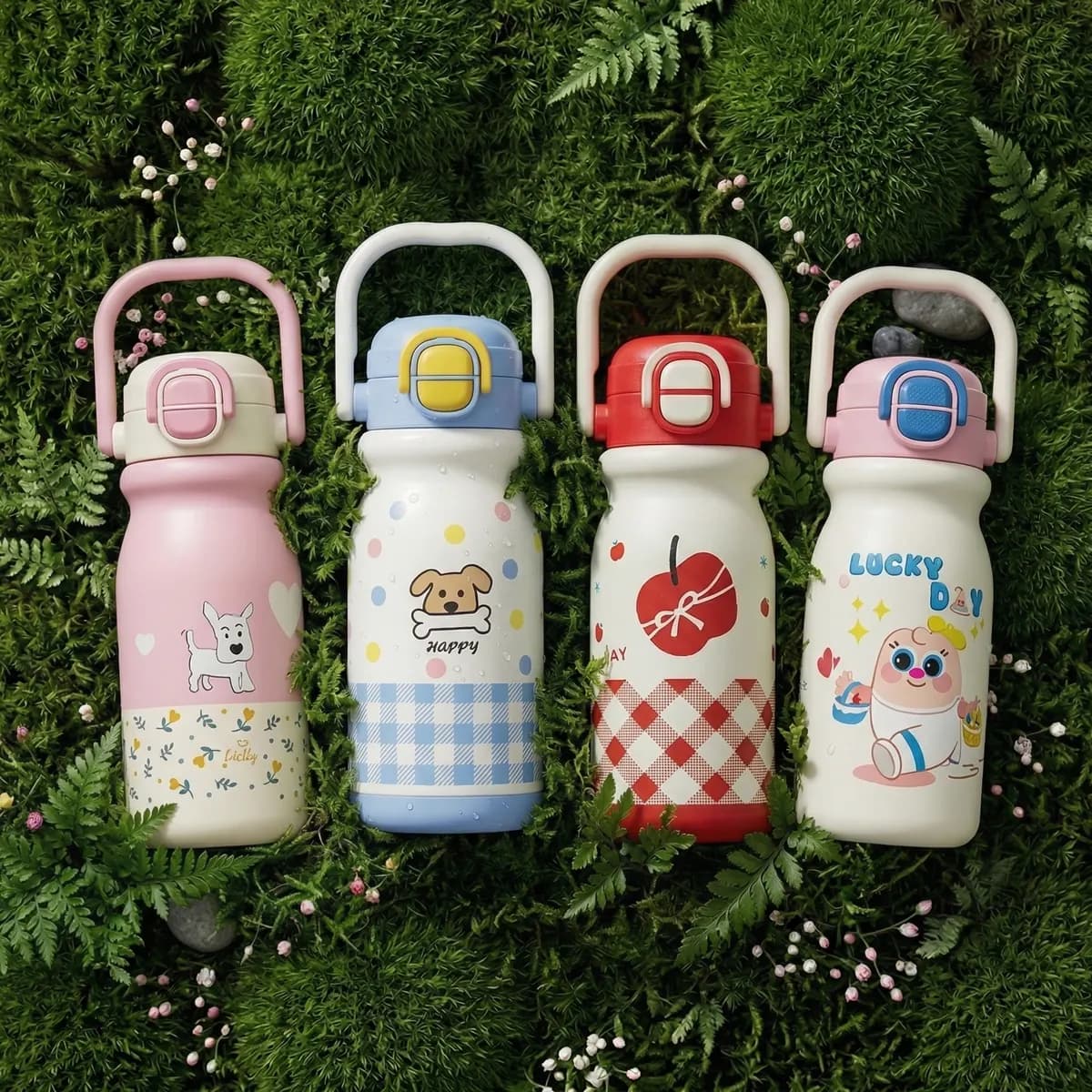 500ml Lucky Bear Straw Tumbler