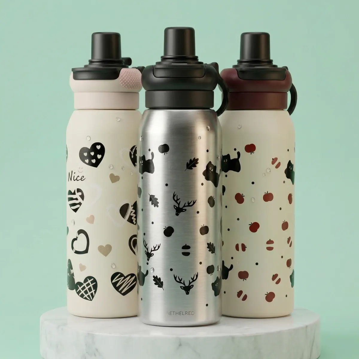 600ml Kidkik Forest Theme Bottle