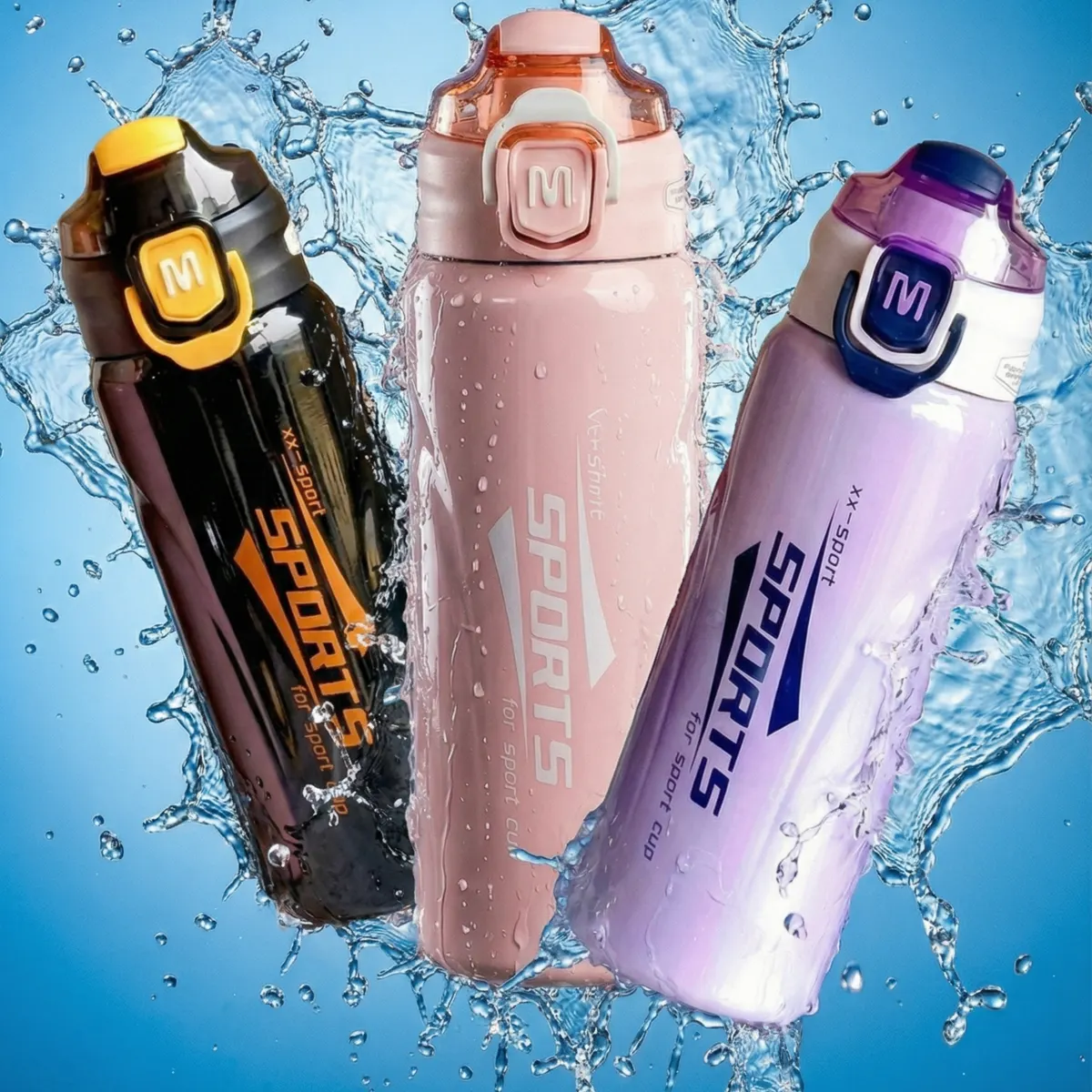 600ml Sports Straw Bottle