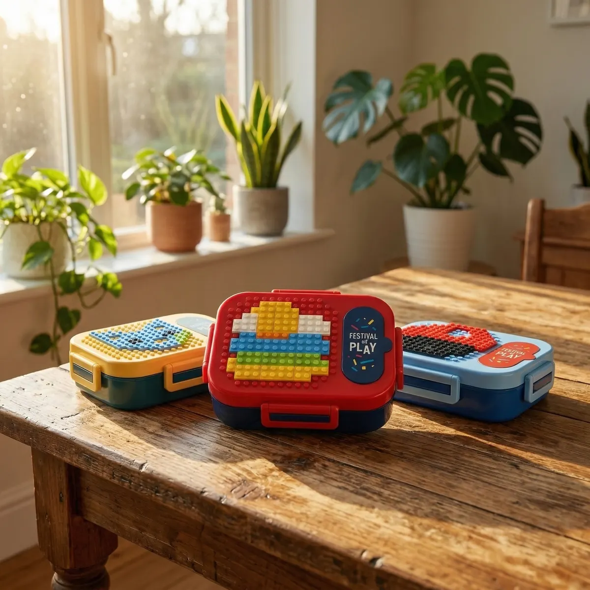 Compartment Pixel Art Lunch Box