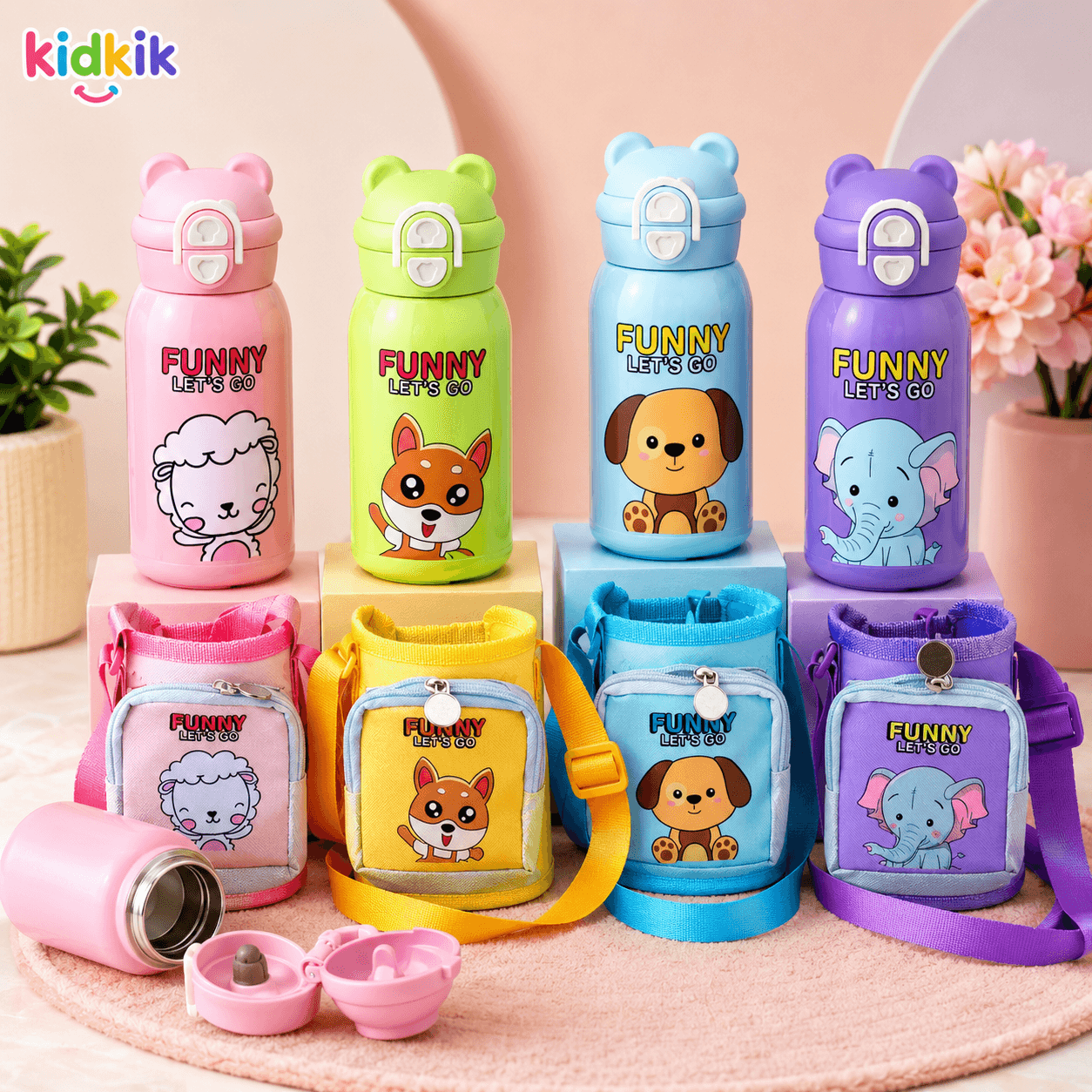 600ML Cartoon Printed Sipper Bottle