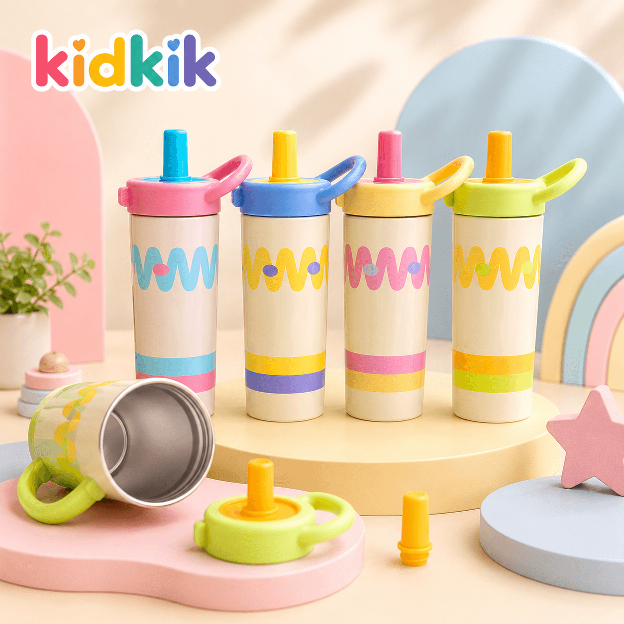 Stainless Steel Insulated Printed Tumbler with Handle - 650 ML