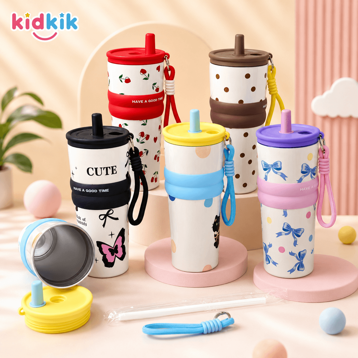 710ML Printed With Straw Tumbler